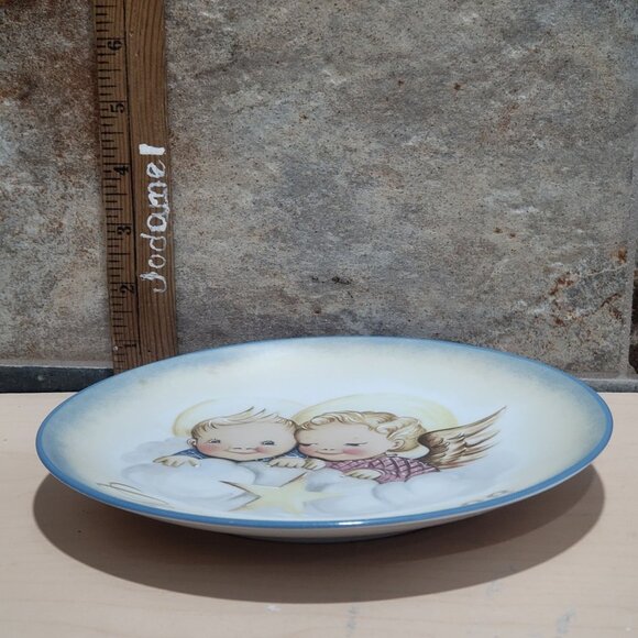 Schmid Hummel Christmas 1988 Cheerful Cherubs Decorative Wall Hanging Plate - Picture 7 of 12